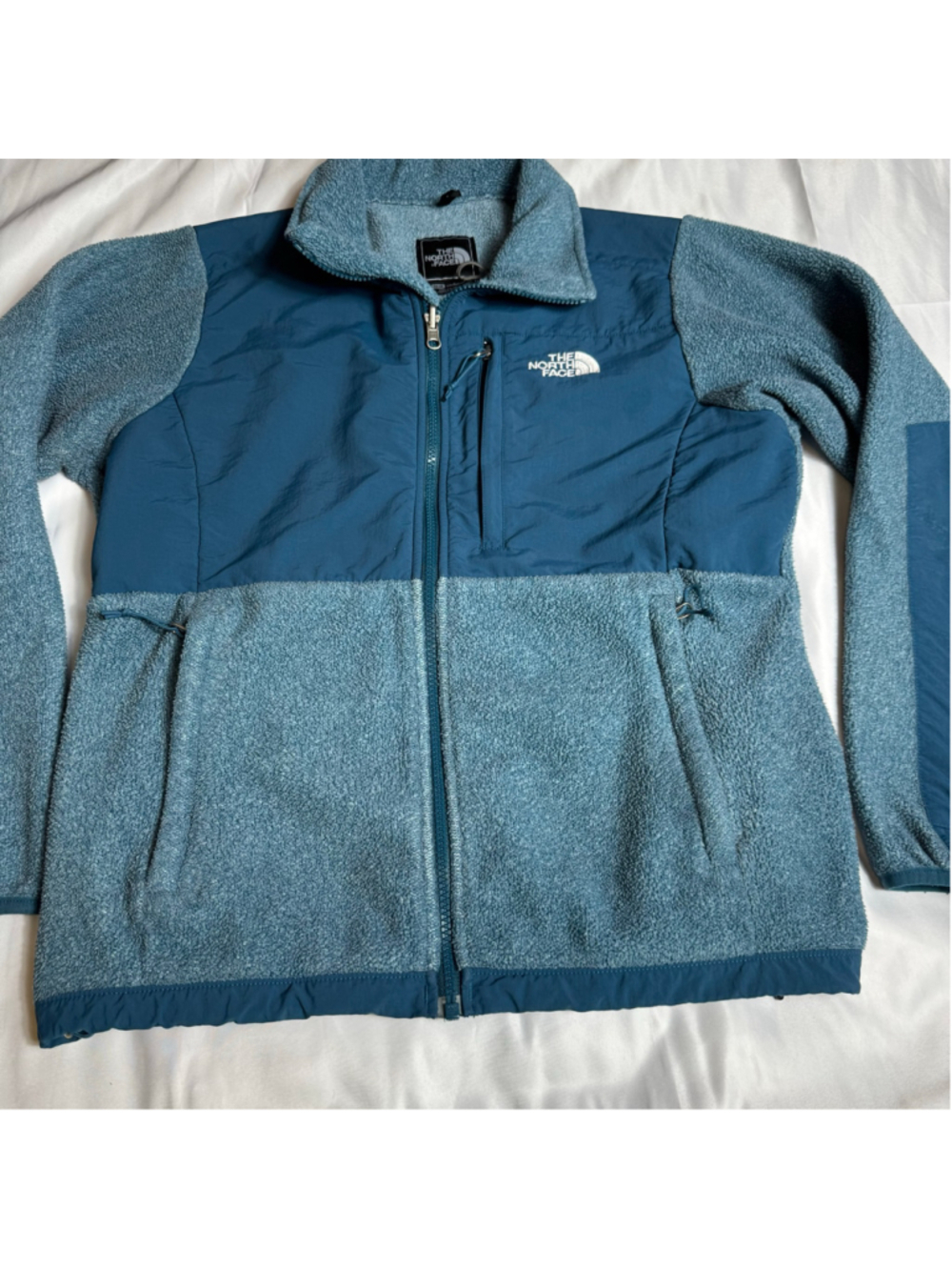 Women's The North Face Teal Polartec Fleece Jacket M - Picture 2 of 9